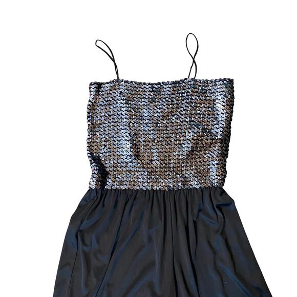 Vintage 80s Keyloun Sequin Bodice Jumpsuit Small Union Made USA Disco Glam - Picture 6 of 8